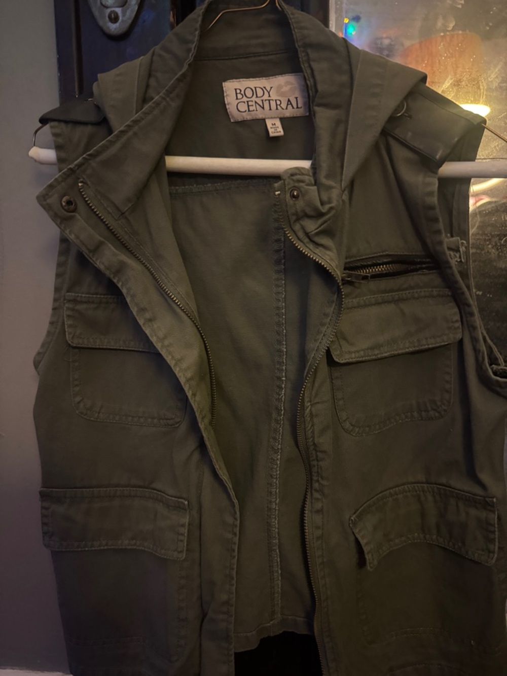 Body Central Women’s Olive Utility Vest